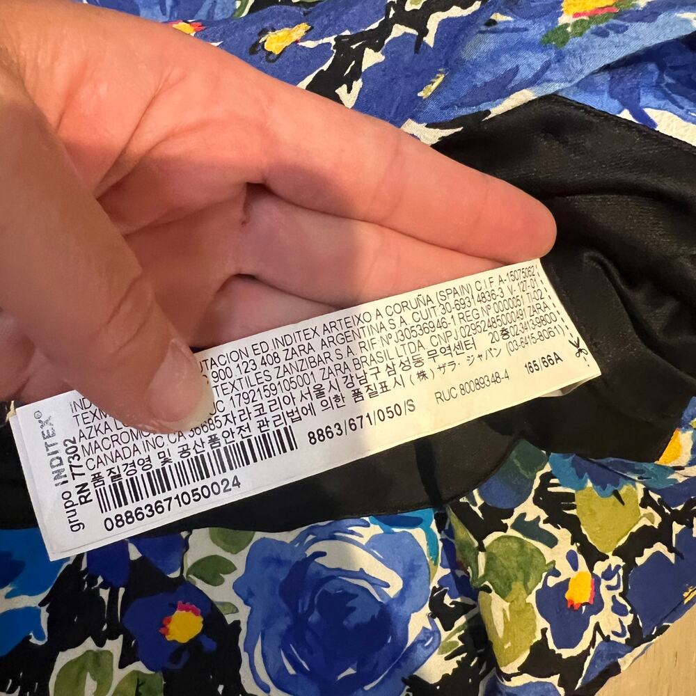 ZARA Women's Floral Print Skirt Size S - Picture 9 of 10